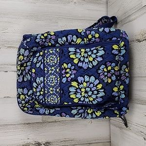 Vera Bradley Indigo Pop blue purple floral campus backpack FLAWS